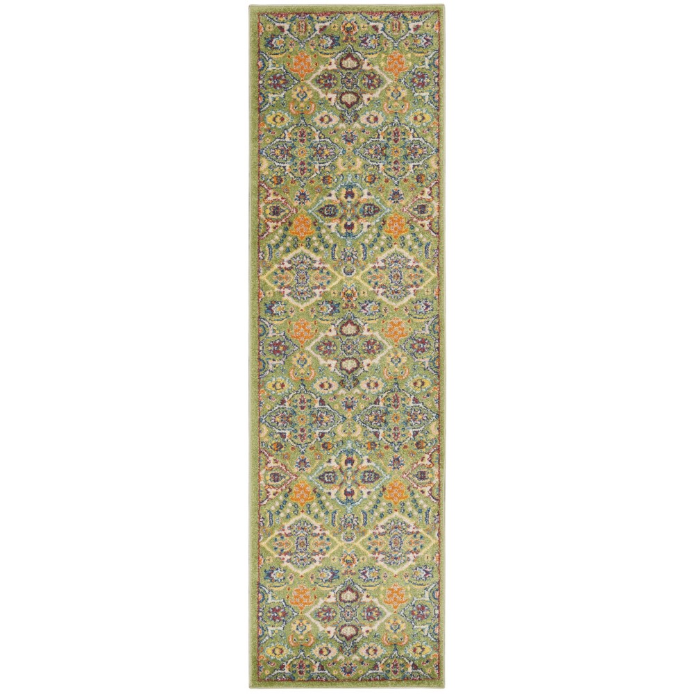 Nourison Allur ALR03 Runner Rug, Sage/Ivory, 2'3" x 7'6"