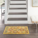 Nourison Allur ALR03 Area Rug, Yellow/Multicolor, 2' x 3'