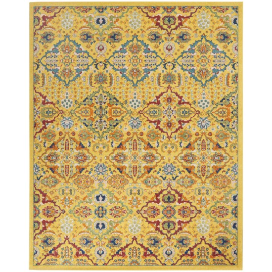 Nourison Allur ALR03 Area Rug, Yellow/Multicolor, 7'10" x 9'10"