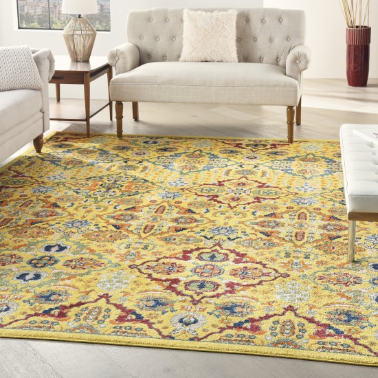 Nourison Allur ALR03 Area Rug, Yellow/Multicolor, 9' x 12'