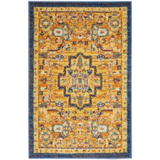 Nourison Allur ALR04 Area Rug, Orange/Multicolor, 2' x 3'