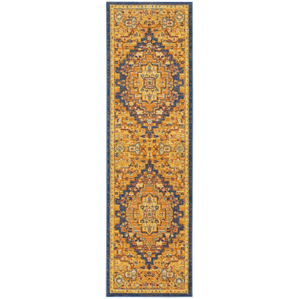 Nourison Allur ALR04 Runner Rug, Orange/Multicolor, 2'3" x 7'6"