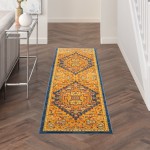 Nourison Allur ALR04 Runner Rug, Orange/Multicolor, 2'3" x 7'6"