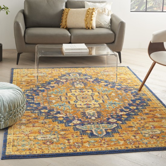 Nourison Allur ALR04 Area Rug, Orange/Multicolor, 4' x 6'