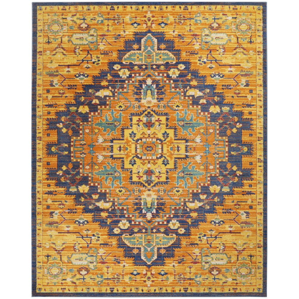 Nourison Allur ALR04 Area Rug, Orange/Multicolor, 7'10" x 9'10"