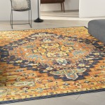 Nourison Allur ALR04 Area Rug, Orange/Multicolor, 7'10" x 9'10"