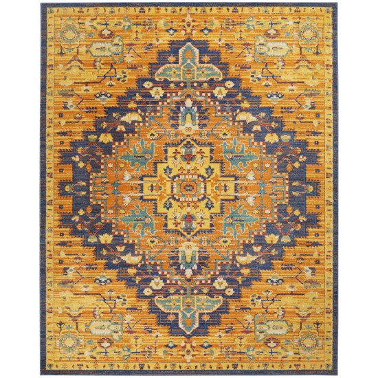 Nourison Allur ALR04 Area Rug, Orange/Multicolor, 9' x 12'