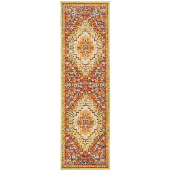 Nourison Allur ALR04 Runner Rug, Red/Multicolor, 2'3" x 7'6"