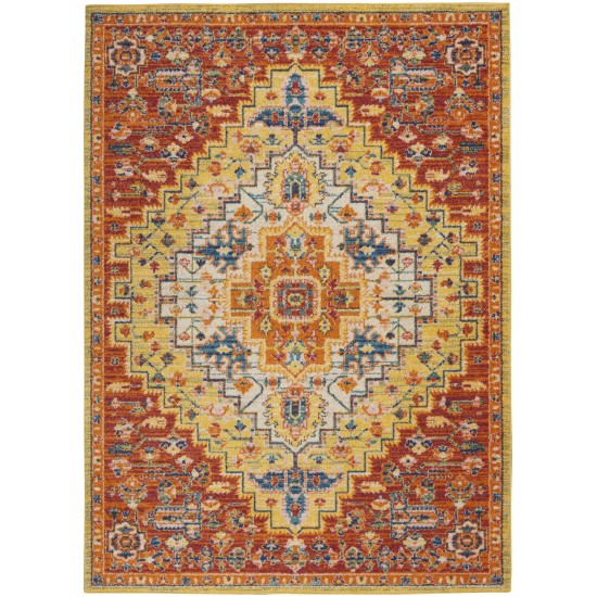 Nourison Allur ALR04 Area Rug, Red/Multicolor, 4' x 6'