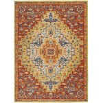 Nourison Allur ALR04 Area Rug, Red/Multicolor, 5'3" x 7'3"