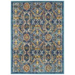 Nourison Allur ALR05 Area Rug, Blue/Multicolor, 2' x 3'