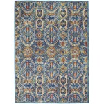 Nourison Allur ALR05 Area Rug, Blue/Multicolor, 4' x 6'