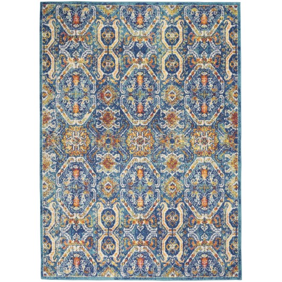 Nourison Allur ALR05 Area Rug, Blue/Multicolor, 5'3" x 7'3"