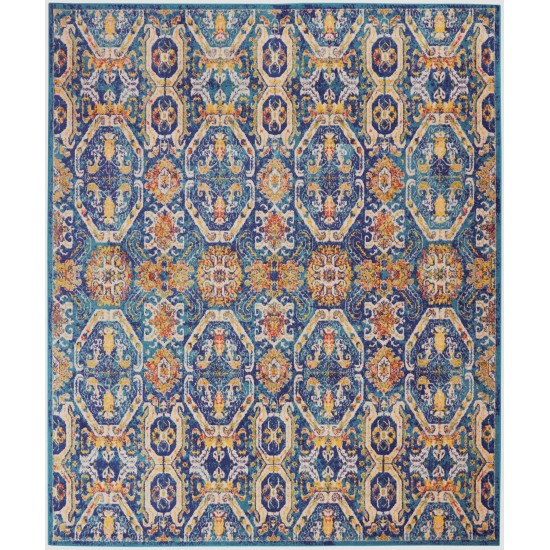 Nourison Allur ALR05 Area Rug, Blue/Multicolor, 7'10" x 9'10"