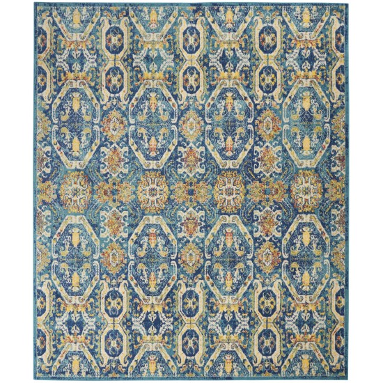 Nourison Allur ALR05 Area Rug, Blue/Multicolor, 9' x 12'