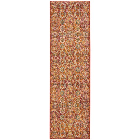 Nourison Allur ALR05 Runner Rug, Red/Multicolor, 2'3" x 7'6"