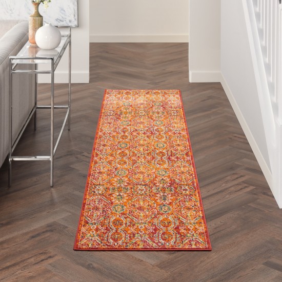 Nourison Allur ALR05 Runner Rug, Red/Multicolor, 2'3" x 7'6"