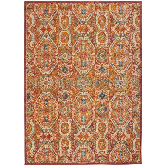 Nourison Allur ALR05 Area Rug, Red/Multicolor, 4' x 6'