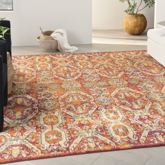 Nourison Allur ALR05 Area Rug, Red/Multicolor, 7'10" x 9'10"