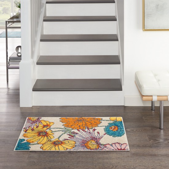 Nourison Allur ALR06 Area Rug, Ivory/Multicolor, 2' x 3'