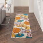 Nourison Allur ALR06 Runner Rug, Ivory/Multicolor, 2'3" x 7'6"