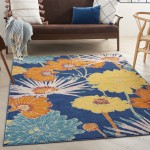 Nourison Allur ALR06 Area Rug, Navy/Multicolor, 4' x 6'