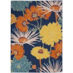 Nourison Allur ALR06 Area Rug, Navy/Multicolor, 5'3" x 7'3"