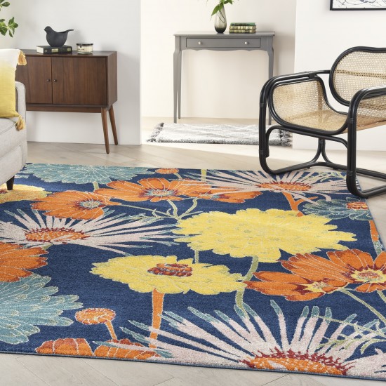 Nourison Allur ALR06 Area Rug, Navy/Multicolor, 7'10" x 9'10"