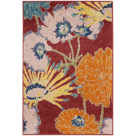 Nourison Allur ALR06 Area Rug, Red/Multicolor, 2' x 3'