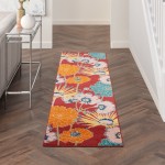 Nourison Allur ALR06 Runner Rug, Red/Multicolor, 2'3" x 7'6"