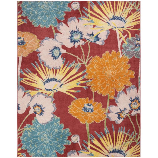 Nourison Allur ALR06 Area Rug, Red/Multicolor, 7'10" x 9'10"