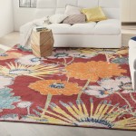 Nourison Allur ALR06 Area Rug, Red/Multicolor, 9' x 12'