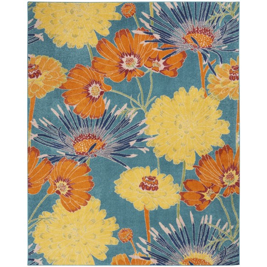 Nourison Allur ALR06 Area Rug, Turquoise/Multicolor, 7'10" x 9'10"