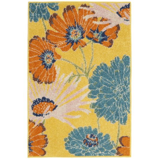 Nourison Allur ALR06 Area Rug, Yellow/Multicolor, 2' x 3'