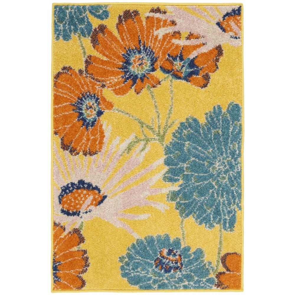 Nourison Allur ALR06 Area Rug, Yellow/Multicolor, 2' x 3' Nourison Allur ALR06 Area Rug, Yellow/Multicolor, 2' x 3'
