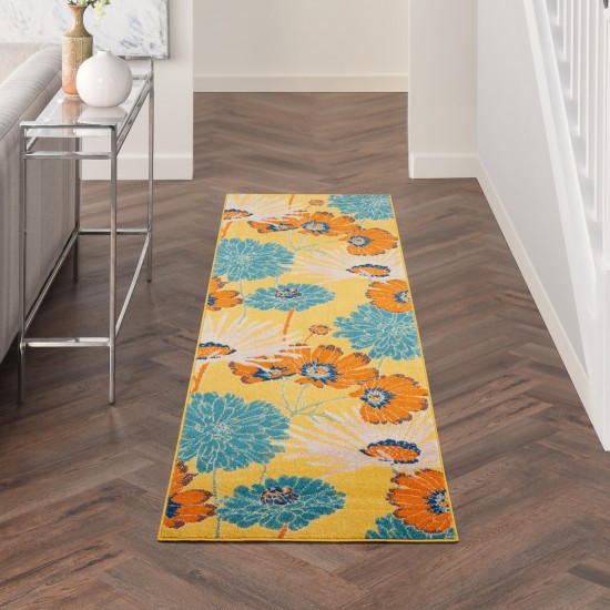 Nourison Allur ALR06 Runner Rug, Yellow/Multicolor, 2'3" x 7'6"