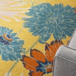 Nourison Allur ALR06 Area Rug, Yellow/Multicolor, 5'3" x 7'3"