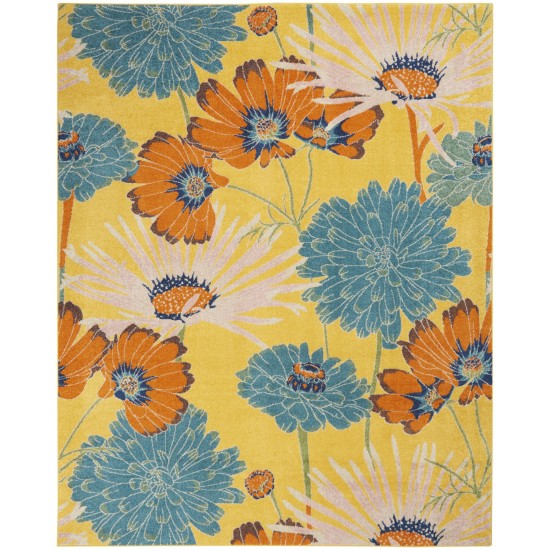 Nourison Allur ALR06 Area Rug, Yellow/Multicolor, 7'10" x 9'10"