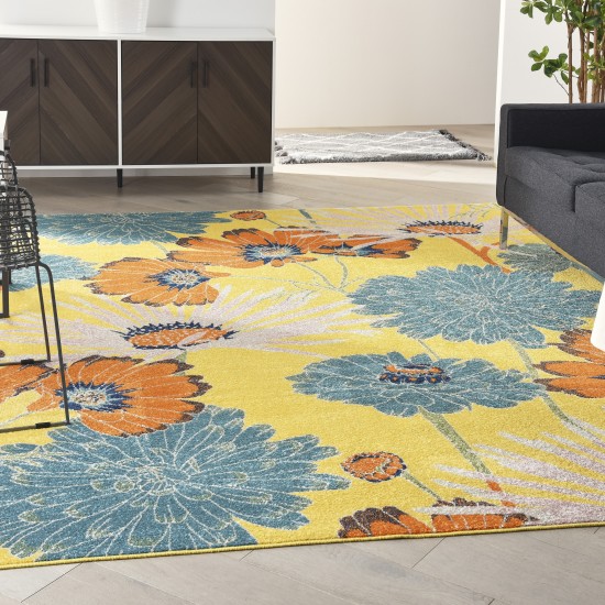 Nourison Allur ALR06 Area Rug, Yellow/Multicolor, 7'10" x 9'10"