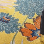 Nourison Allur ALR06 Area Rug, Yellow/Multicolor, 7'10" x 9'10"