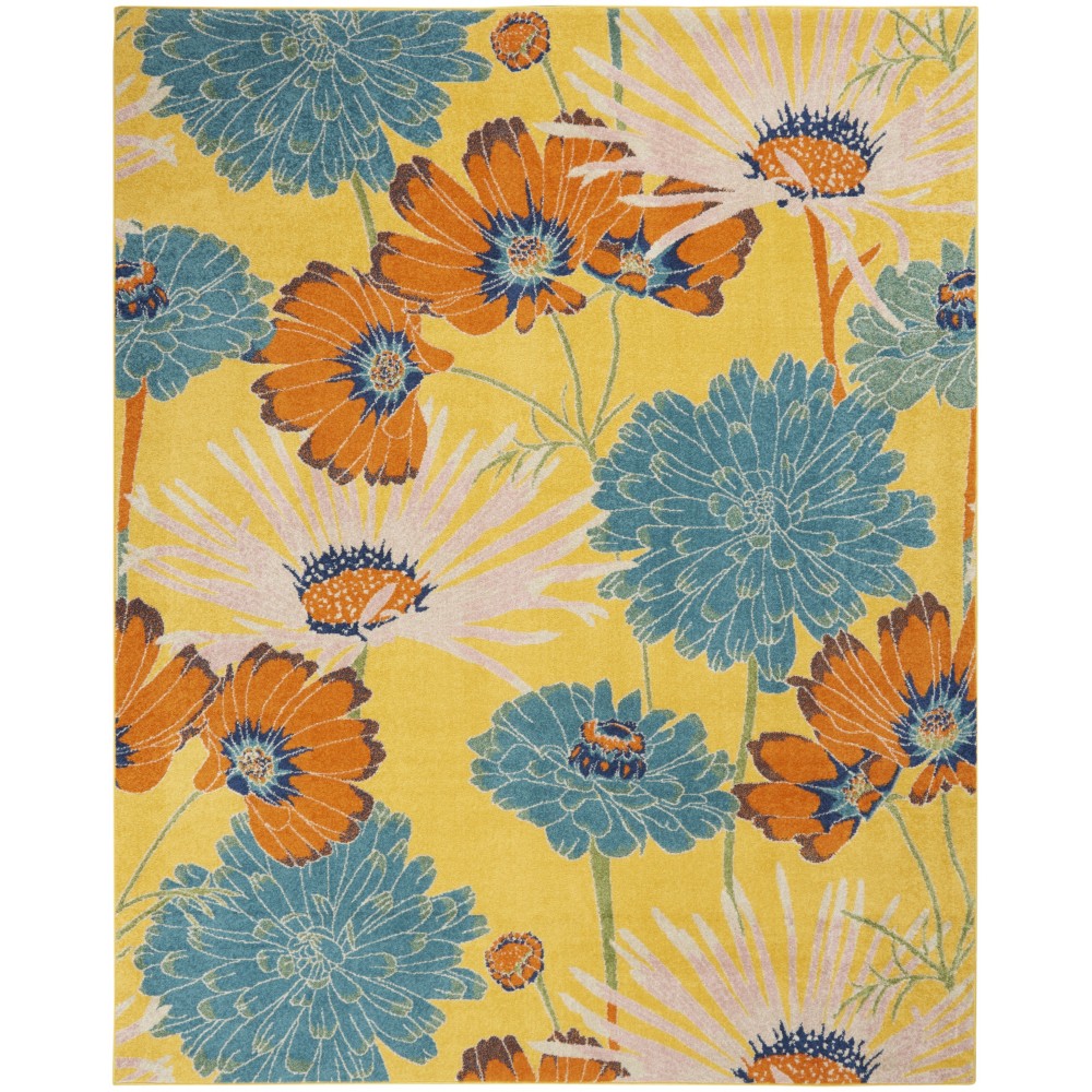 Nourison Allur ALR06 Area Rug, Yellow/Multicolor, 9' x 12'