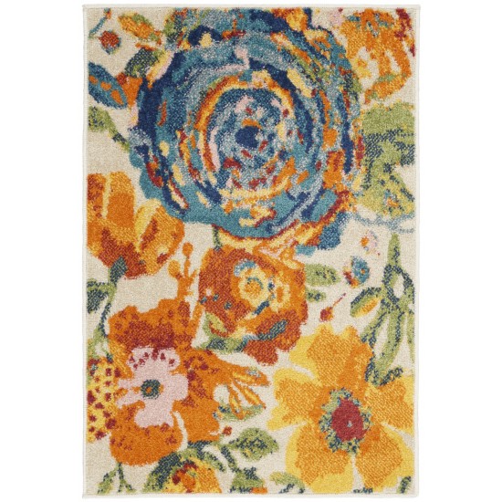 Nourison Allur ALR07 Area Rug, Ivory/Multicolor, 2' x 3'