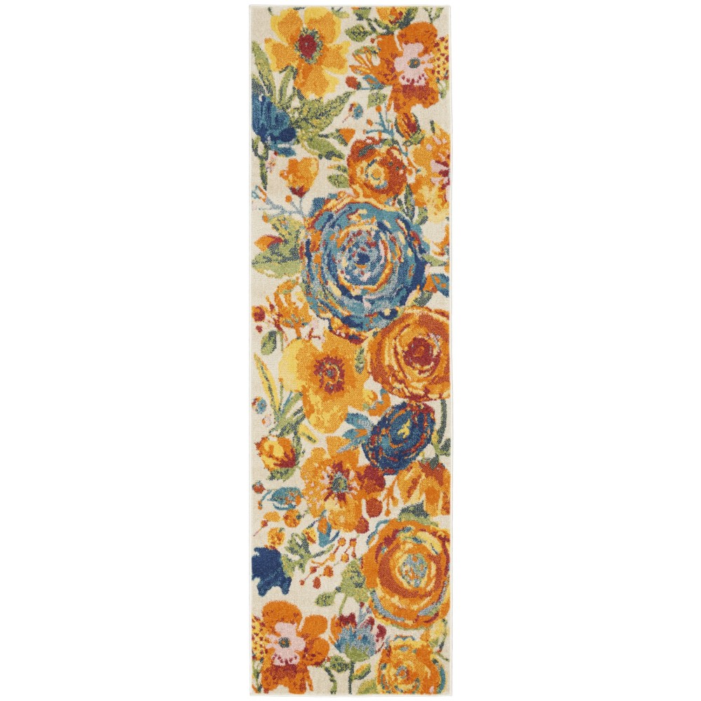 Nourison Allur ALR07 Runner Rug, Ivory/Multicolor, 2'3" x 7'6" Nourison Allur ALR07 Runner Rug, Ivory/Multicolor, 2'3" x 7'6"