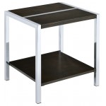 ACME Jethro End Table, Espresso & Chrome