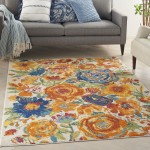 Nourison Allur ALR07 Area Rug, Ivory/Multicolor, 4' x 6'