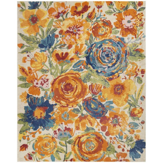 Nourison Allur ALR07 Area Rug, Ivory/Multicolor, 7'10" x 9'10"