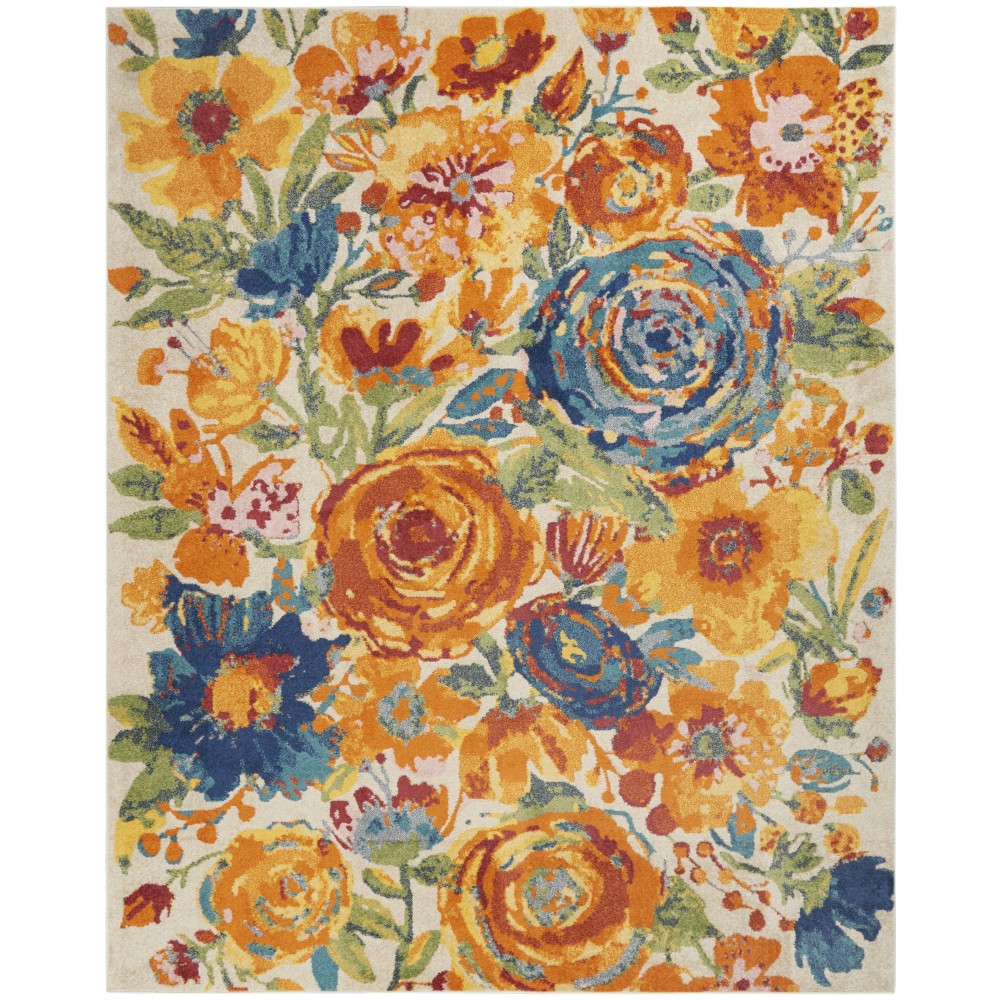 Nourison Allur ALR07 Area Rug, Ivory/Multicolor, 7'10" x 9'10"