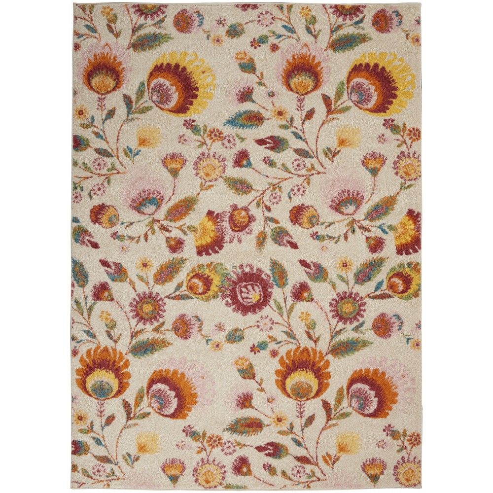 Nourison Allur ALR08 Area Rug, Ivory/Multicolor, 4' x 6'