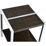 ACME Jethro End Table, Espresso & Chrome