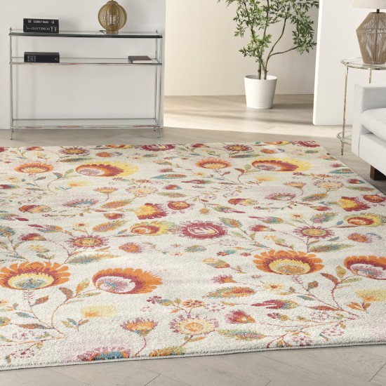 Nourison Allur ALR08 Area Rug, Ivory/Multicolor, 7'10" x 9'10"